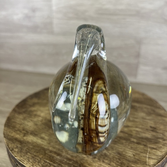 VTG Murano Style Hand Blown Glass Bird Pelican Paperweight 5" - Colorful Belly - Picture 5 of 12